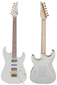 Tom Anderson Classic Electric Guitar in Olympic White with Vintage Flecks
